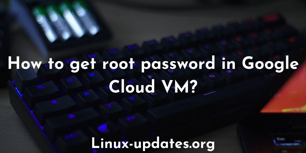 How to get root password in Google Cloud VM?