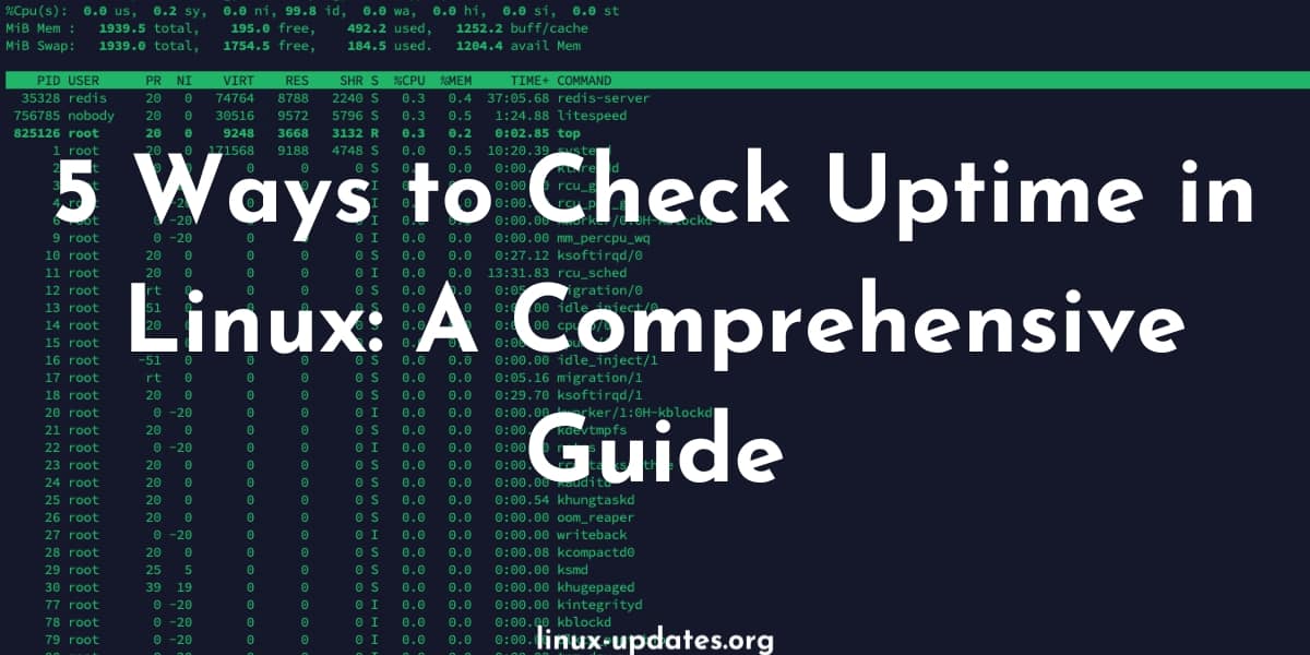 5 Ways to Check Uptime in Linux